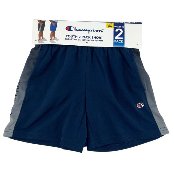 Champion | Boy's Athletic Shorts | 2 Pack | Royal Blue & Navy | Various Sizes - Picture 1 of 3